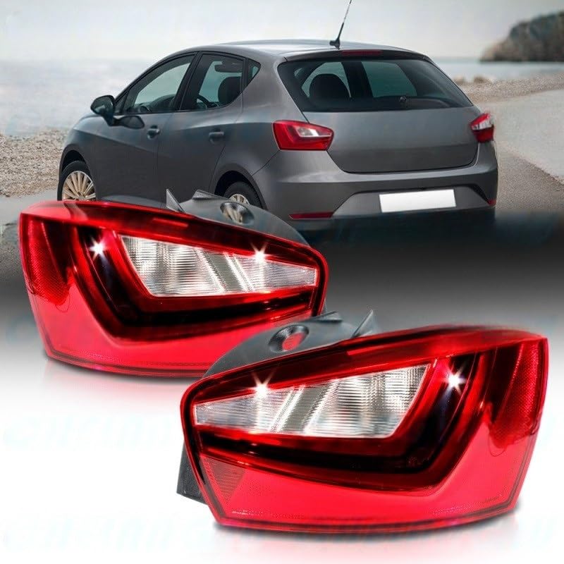 Piloto Trasero Auto Luz Trasera LED para Asiento para Seat para Ibiza FR 2013-2017 par lámpara Izquierda Derecha luz Freno sin Bombillas Accesorios Coche