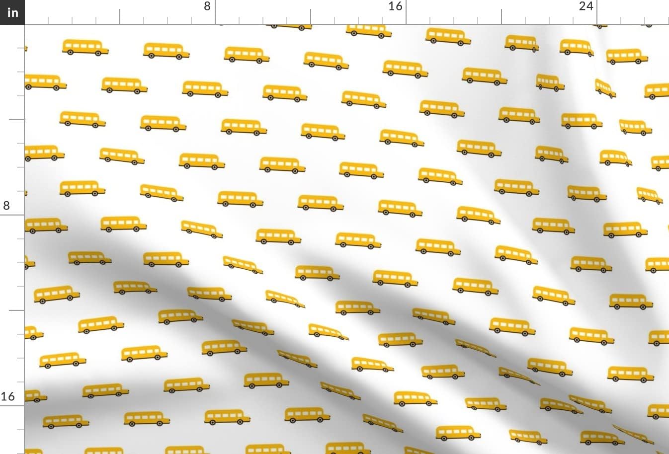 Spoonflower Fabric - Sweet American School Bus Back Fashion Kids Yellow Car Teacher Room Printed on Upholstery Velvet Fabric Fat Quarter - Upholstery Home Decor Bottomweight Apparel