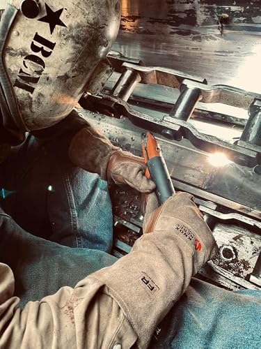 Knox Rebel Fr Kevlar Stick Welding Gloves For Men | 932℉ | 14 Inches Fire/Heat Resistant Leather For Bbq, Oven, Grill, Fireplace, Tig, Mig, Baking, Furnace, Stove, Animal Handling Gloves- Large #TOP4