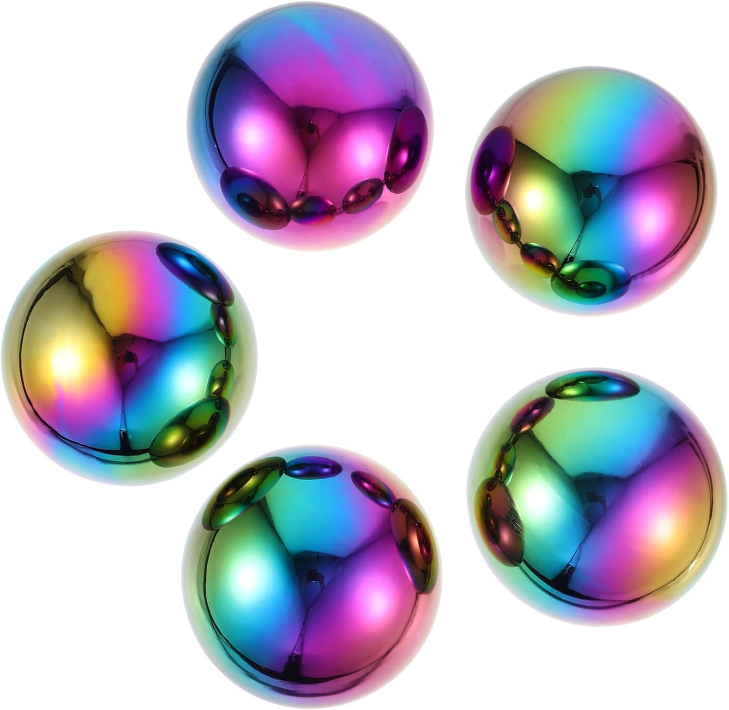Metal Gazing Ball 5pcs Mirror Wall Decor Metal Stainless Steel 100mm Five Piece Set Gazing Ball
