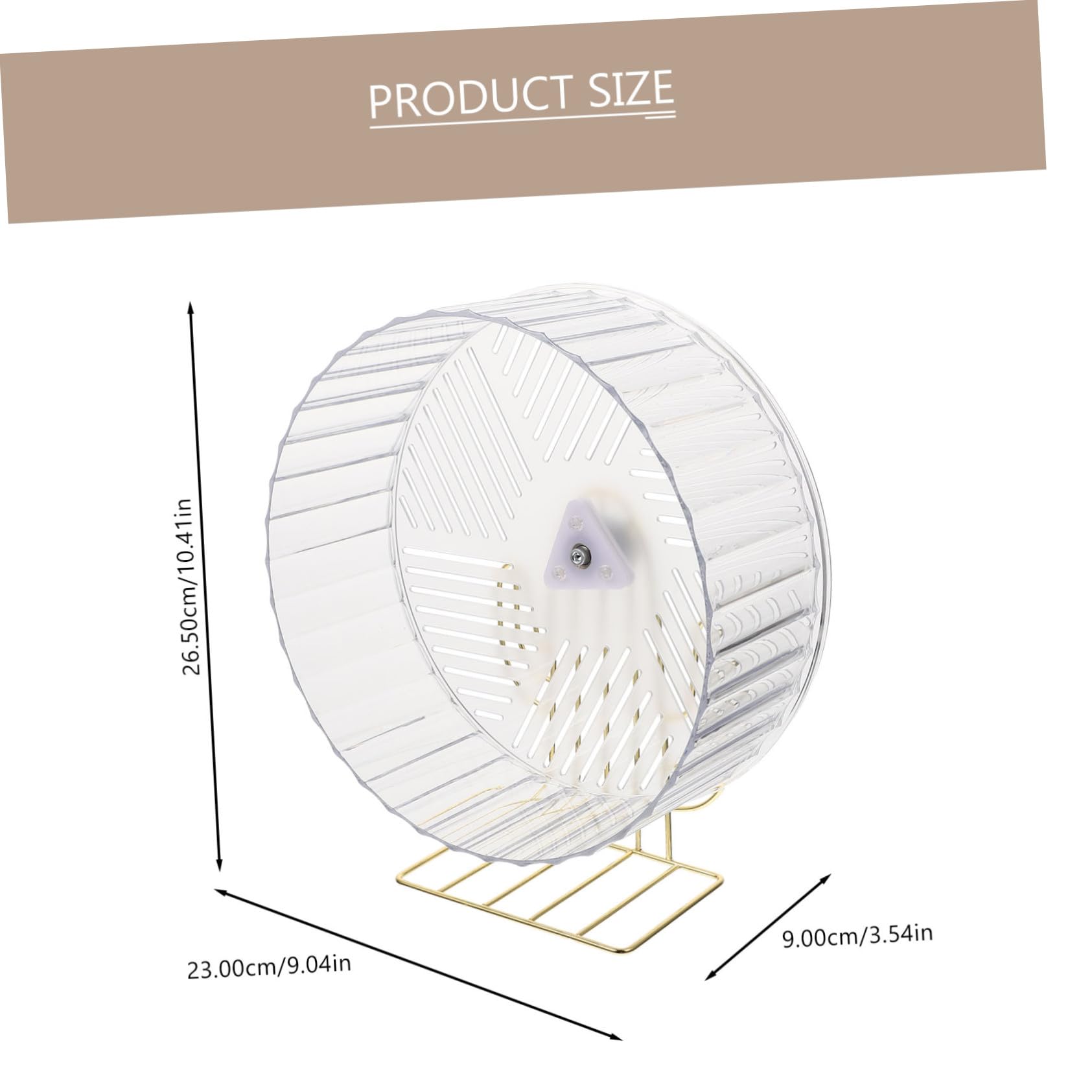 Hohopeti Rueda para Hamster Silenciosa Base Estable de Aleación y Plástico, Juguete Compacto para Ejercicio en Jaulas de Pequeños Animales y Chinchillas