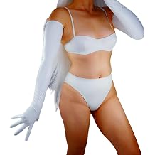 DooWay Womens LATEX GLOVES Extra Thin 2nd Skin Faux Leather Rubber 28 Inch Super Long Slim Fit for Cosplay Costumes