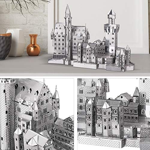 Piececool 3D Puzzles for Adults Metal Model Kits, Neuschwanstein Castle Architecture Building Kits, DIY 3D Metal Puzzle for Teen Boys Girls Students, Great Birthday Gifts, 64 Pcs 2 61IDDeDcMHL. AC