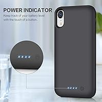 Vista 3 de Funda de batería para iPhone XR, funda de carga portátil de 6800 mAh para iPhone XR, batería externa recargable, batería externa, funda protectora