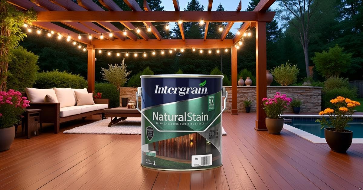 Intergrain Natural Stain – Charcoal (4 LTR) | Premium Water-Based Exterior Wood Polish & Coating for Decks & Furniture | Waterproof, UV Resistant, Long-Lasting Wood Finish 3