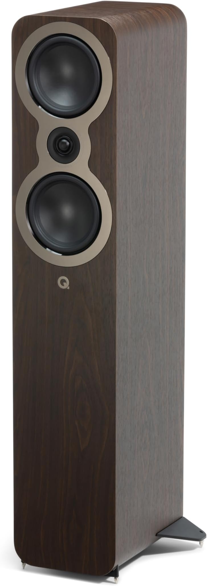 3050c Floorstanding Speakers - Pair - 2x 5.5 Continuous Curved Cone Bass Driver, Point-to-Point Braced, HPE (Pressure Equalised) Cabinet, Stereo Speakers for Home Theatre (Claro Walnut)
