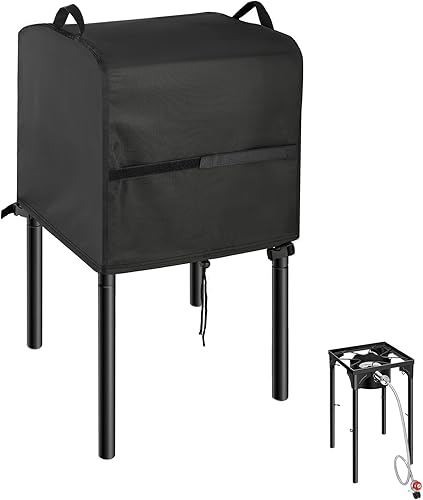 Cubierta de estufa para estufa VIVOHOME de gas propano de un solo quemador, cubiertas de estufa de 16 pulgadas para exteriores, impermeables,