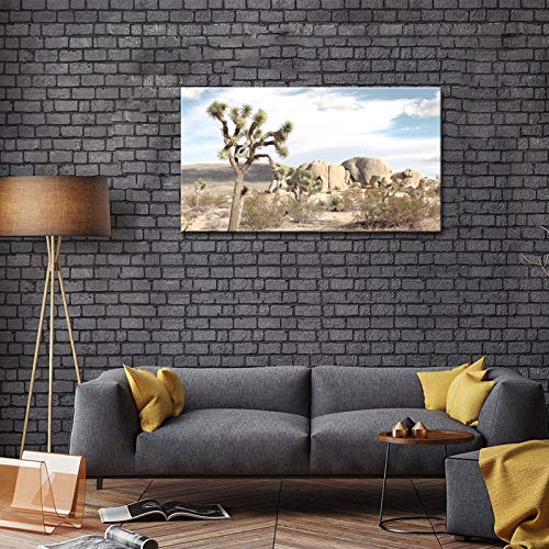 Artsbay Natural Scenery Canvas Wall Art Southwestern Arizona Utah Photography Desert Joshua Tree Landscape Pictures Paintings On Giclee Modern Home Decor Stretched And Framed Ready To Hang #TOP3