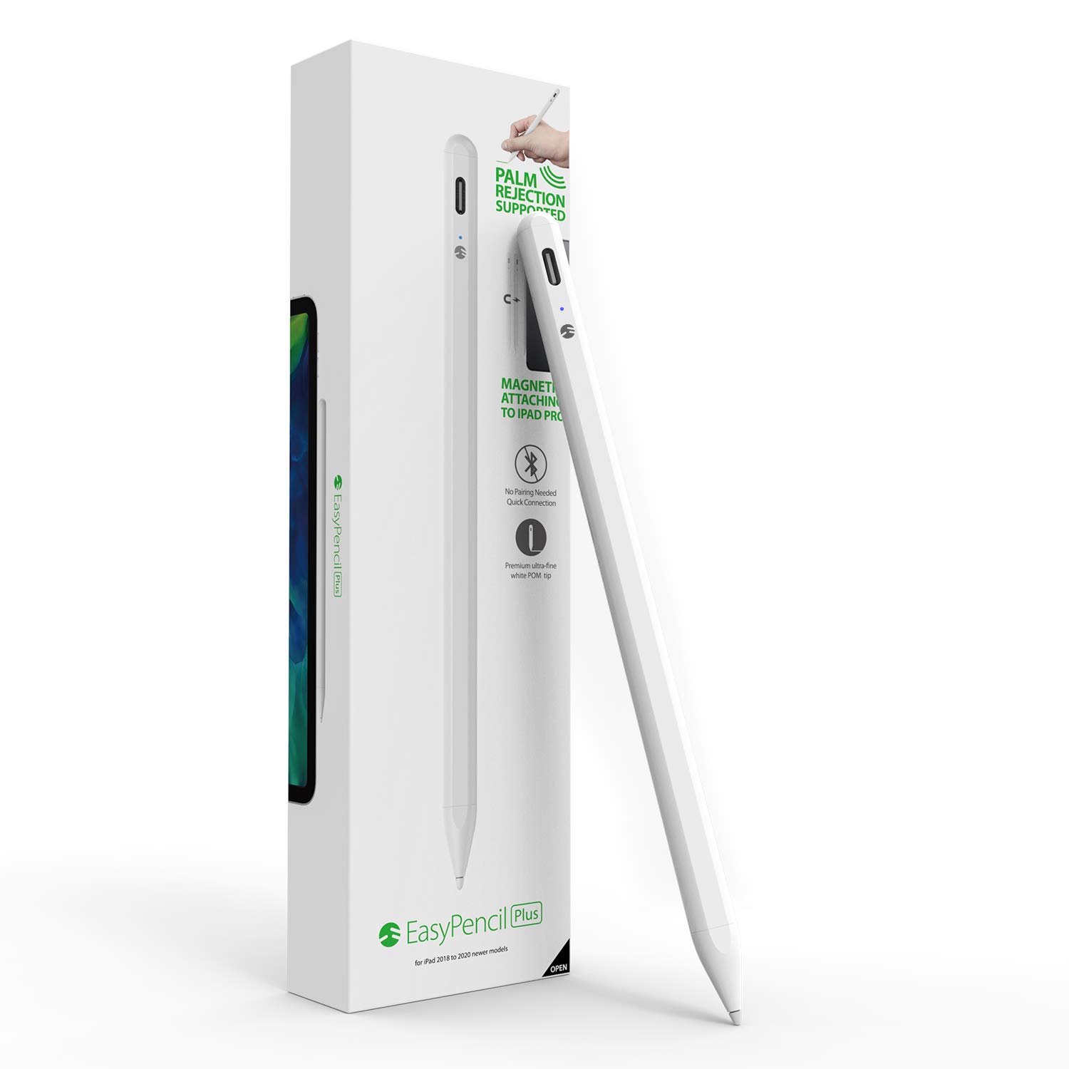 SwitchEasyStylus Pen for iPad EasyPencil Plus with Palm Rejection and Magnetic Function Compatible with (2018-2020) iPad Pro 11 & 12.9 inch / iPad 7th Gen/iPad 6th Gen / iPad Air 3rd Gen