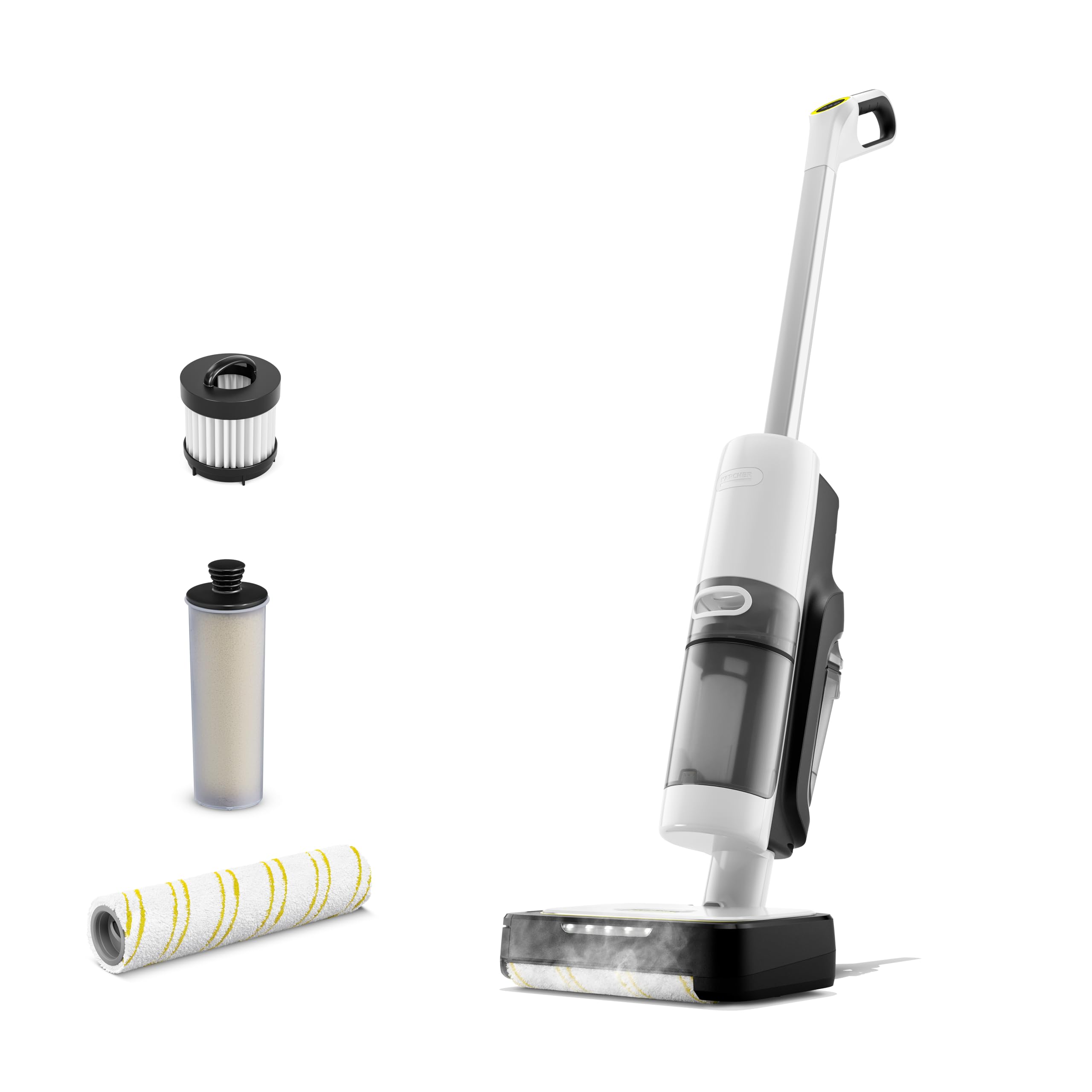 Kärcher Dampfsauger SCV 4 Steam Vac, 3-in-1 Lösung (Dampfreinigung, Saugen & Kombi), eliminiert 99,999% Viren* & Bakterien**, Aufheizzeit: 30 s, Entkalkungskartusche, Selbstreinigungsfunktion