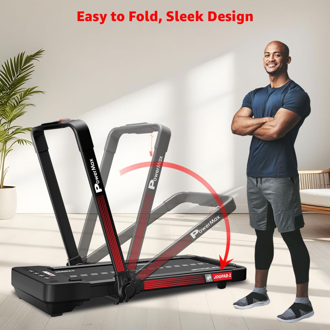 PowerMax Fitness JOGPAD-2 Treadmill folding mechanism