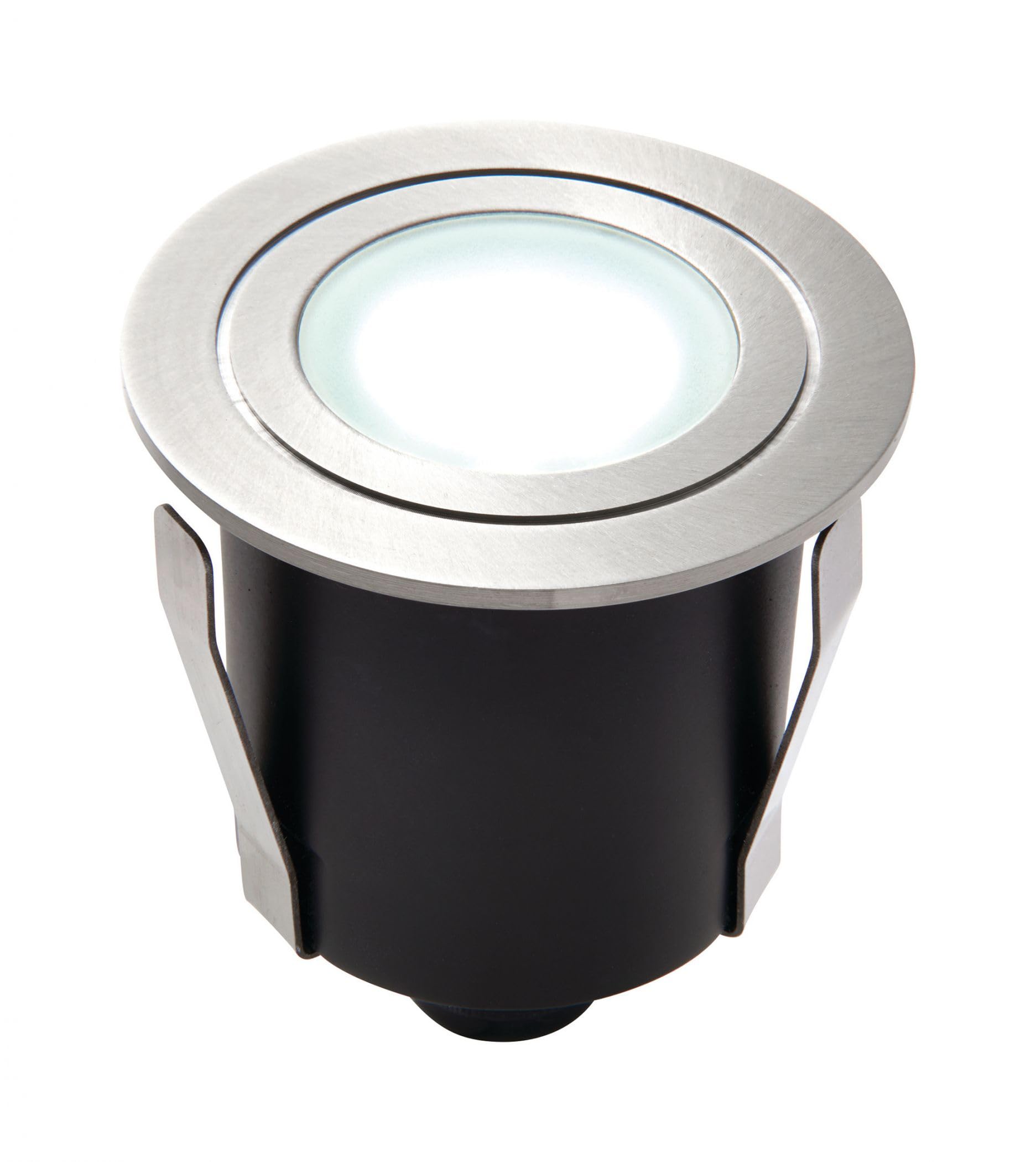 Saxby Lighting Stainless Steel Saxby Hayz 0.45W Round Marine Grade Ip67 Outdoor Garden Decking Recessed Buried Led Uplighter