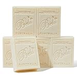 BELA Spearmint and Bran Soap 3.3 OZ (Pack of 6)- French Triple Milled Bar Soap with Organic Shea Butter, Hand, Face and Body Wash Bar, Made in Australia