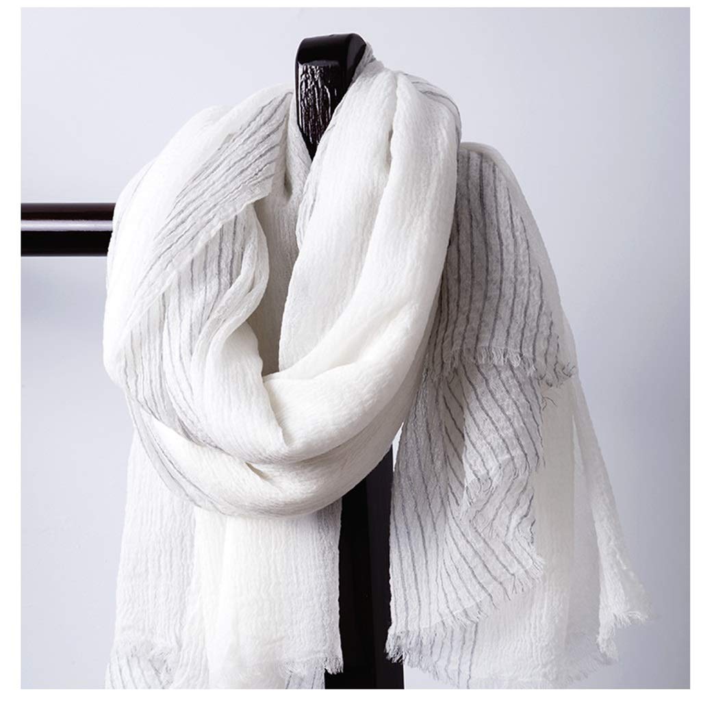 Scialle Stola Moda 200 Anello Sciarpa in Velluto Puro Lana a Righe Autunno e Inverno Scialle Sciarpa Doppio Scopo Moda Autunno Inverno Caldo (Color : Light Tan)