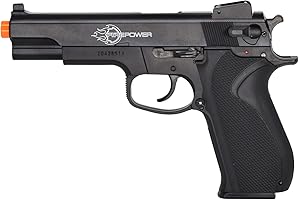 FIREPOWER Soft AIR USA 45 Spring Airsoft Pistol with Metal Slide, Black, 328 FPS