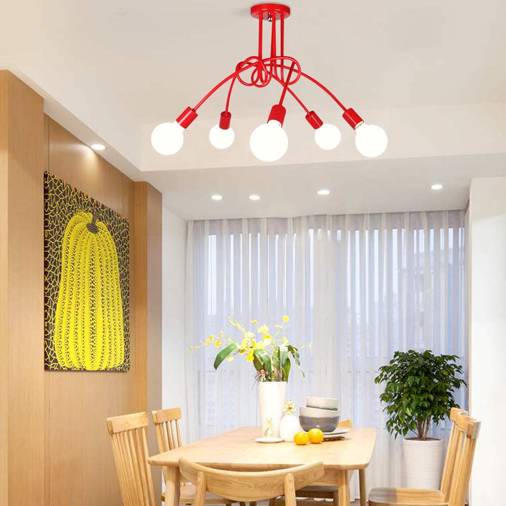 Woonkamer Hanglamp IDEGU Industriële Retro Metalen Kroonluchter Lampenkap E27 Moderne 984468