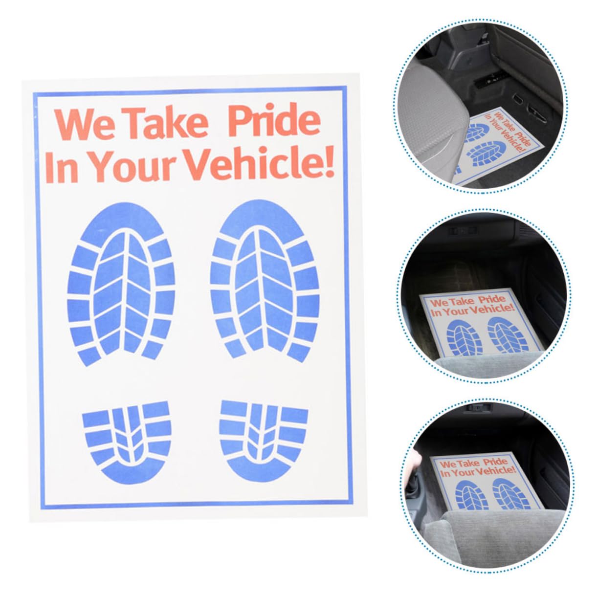 Cabilock Lot de 60 Tapis de Sol Jetables pour Voiture en Papier Kraft Blanc, Protection du Tapis de Véhicule pour Entretien et Service