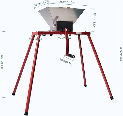 Miniatura 2 de SQUEEZE master Prensa de sidra de vino de frutas, cesta de madera maciza, mango de 4.75 galones18L-T, trituradora clásica de vino de manzana con