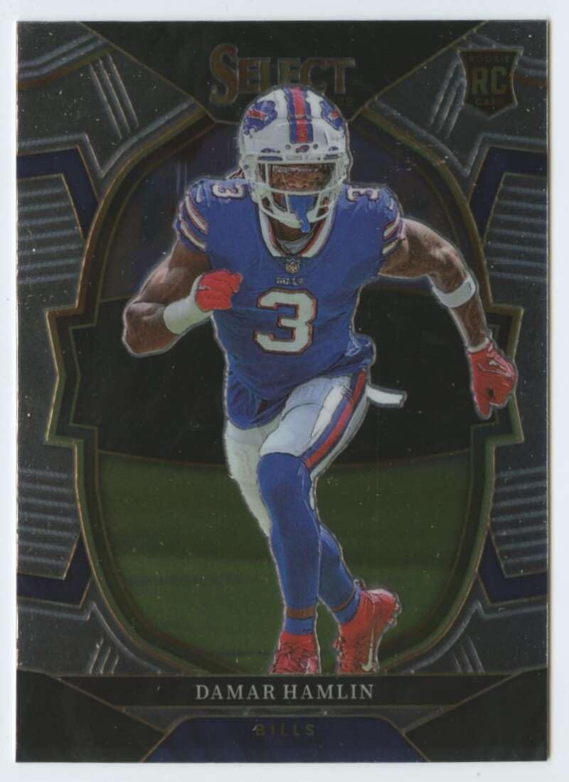 2022 Panini Select #100 Damar Hamlin Buffalo Bills Concourse RC Rookie Official NFL Football Trading Card (Stock Photo shown, card in Near Mint to Mint condition)