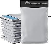 Vista 4 de Sobres grandes de polietileno de 10 x 13 pulgadas, 200 unidades, bolsas de correo de plástico blanco autoselladas con tira adhesiva, 0.098 in