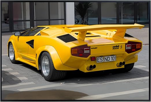 Blessed Posters Lamborghini Countach Poster Exotic Car Wall Art Classic Supercar Print Garage Office Home Decoration