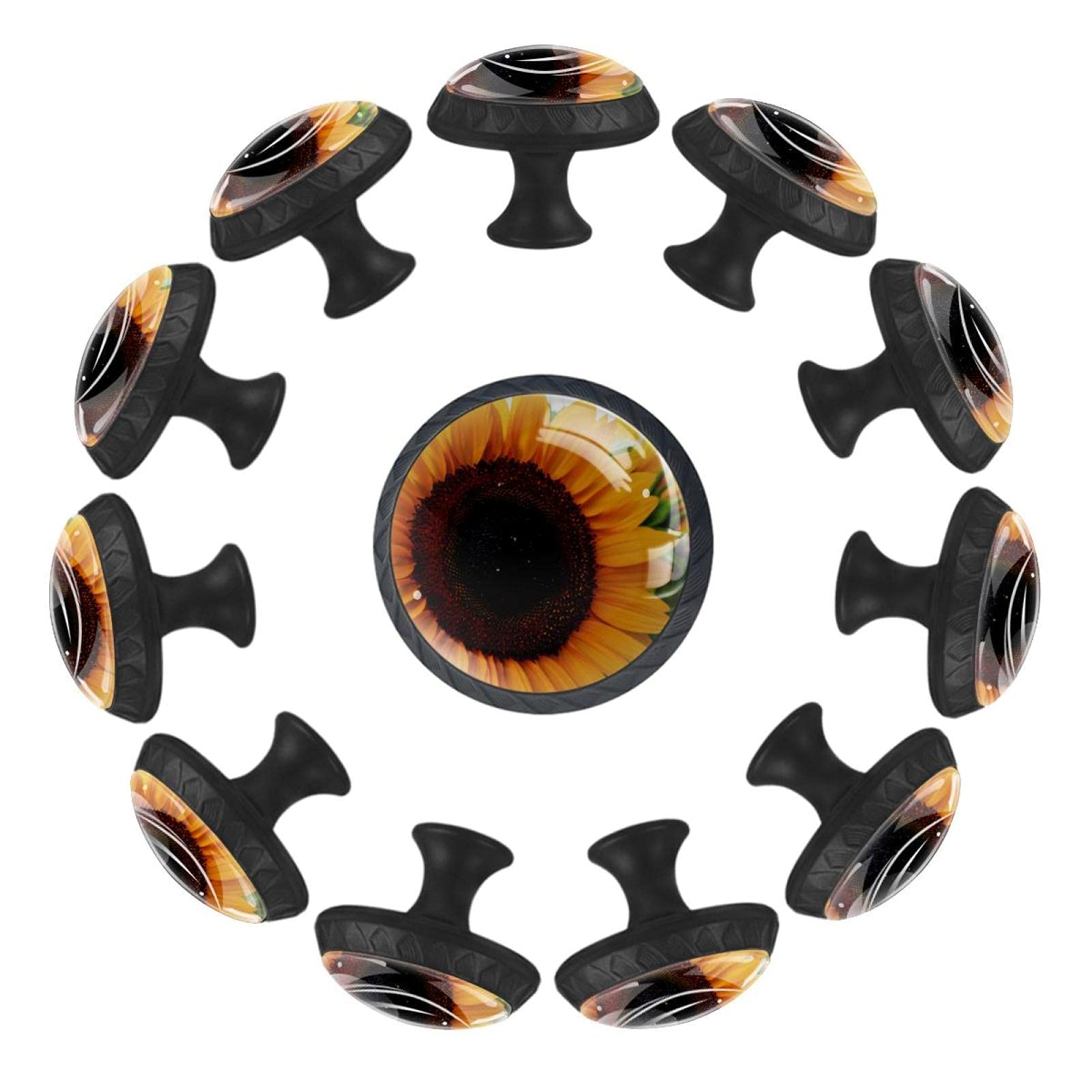 Boutons de tiroir tournesol 35mm en lot de 12 pour commode enfant