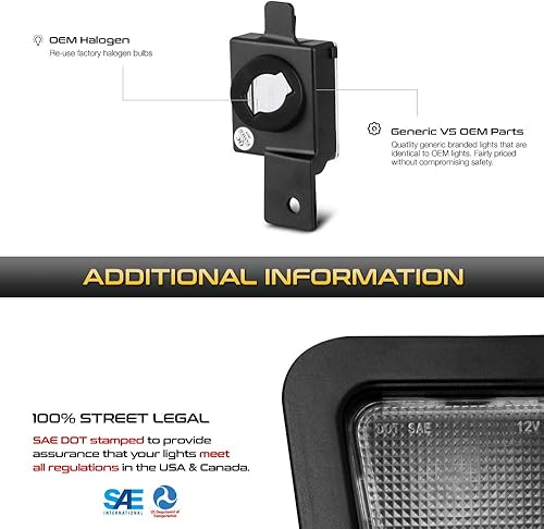 Miniatura 4 de VIPMOTOZ Reemplazo del ensamblaje de la carcasa de la lámpara de la placa de matrícula estilo OE para Chevy Silverado GMC Sierra 1500 2500HD 3500HD