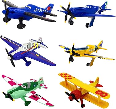 6 Pack Movie Planes Metal Diecast Airplane Toy Set 6 Pack Planes Set A