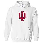 UGP Campus Apparel AH02 - Indiana Hoosiers Primary Logo Hoodie - Medium - White