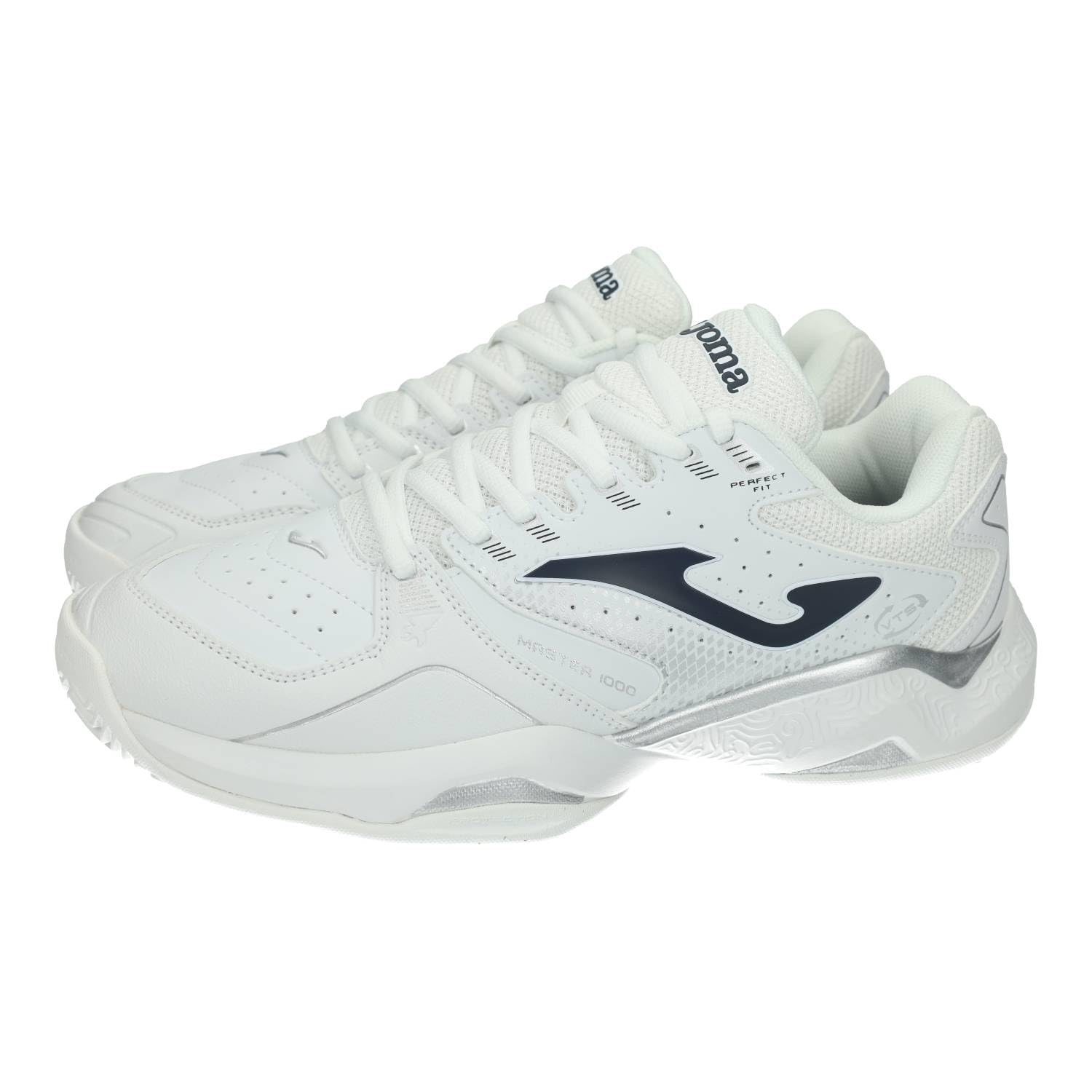 Joma TM100S2502C Master 1000 Men's Trainers, White Trainers, Design for Tennis, Comfortable and Resistant, White, 8.5 UK