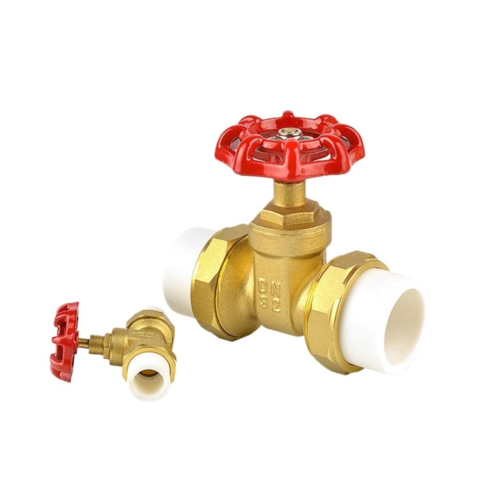 Válvula de Cierre Válvula de compuerta de latón PPR PPR20/25/32/40/50/63, Interruptor de tubería de Agua con unión Doble de fusión en Caliente(P-P-R25)