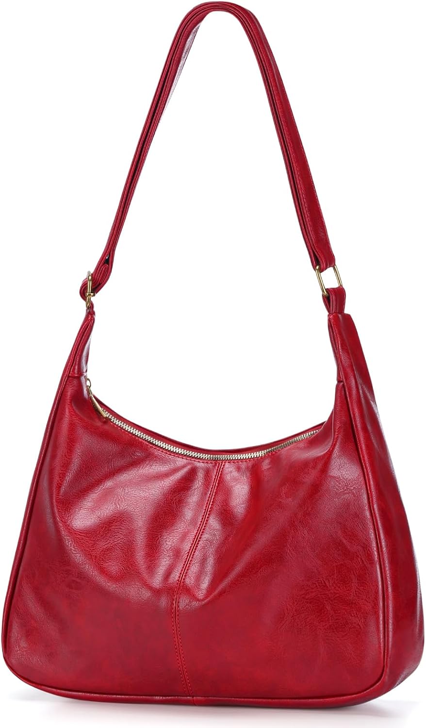 Sightor Hobo Bags for Women Leather Slouchy Bag Ultra Soft Vegan Purse Vintage Shoulder Bag Trendy Everyday Handbag