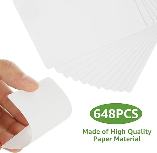 Miniatura 3 de 648 cartas de juego en blanco de 2.5 x 3.5 pulgadas para escribir en doble cara imprimibles, tarjetas de tarot en blanco para tarjetas de juego,