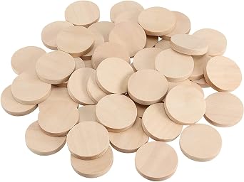 DFsucces Wood Slices 50 Pcs Natural Wood Slices 5mm Thick Unfinished Round Arts and Crafts Decorations for Photography Craft Supplies DIY Crafts 3cm