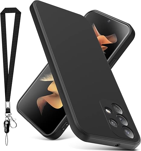 Funda para Galaxy A52 5G, funda delgada de silicona líquida con cordón, a prueba de golpes, funda delgada para Galaxy A52 5GGalaxy A52s 5G, funda