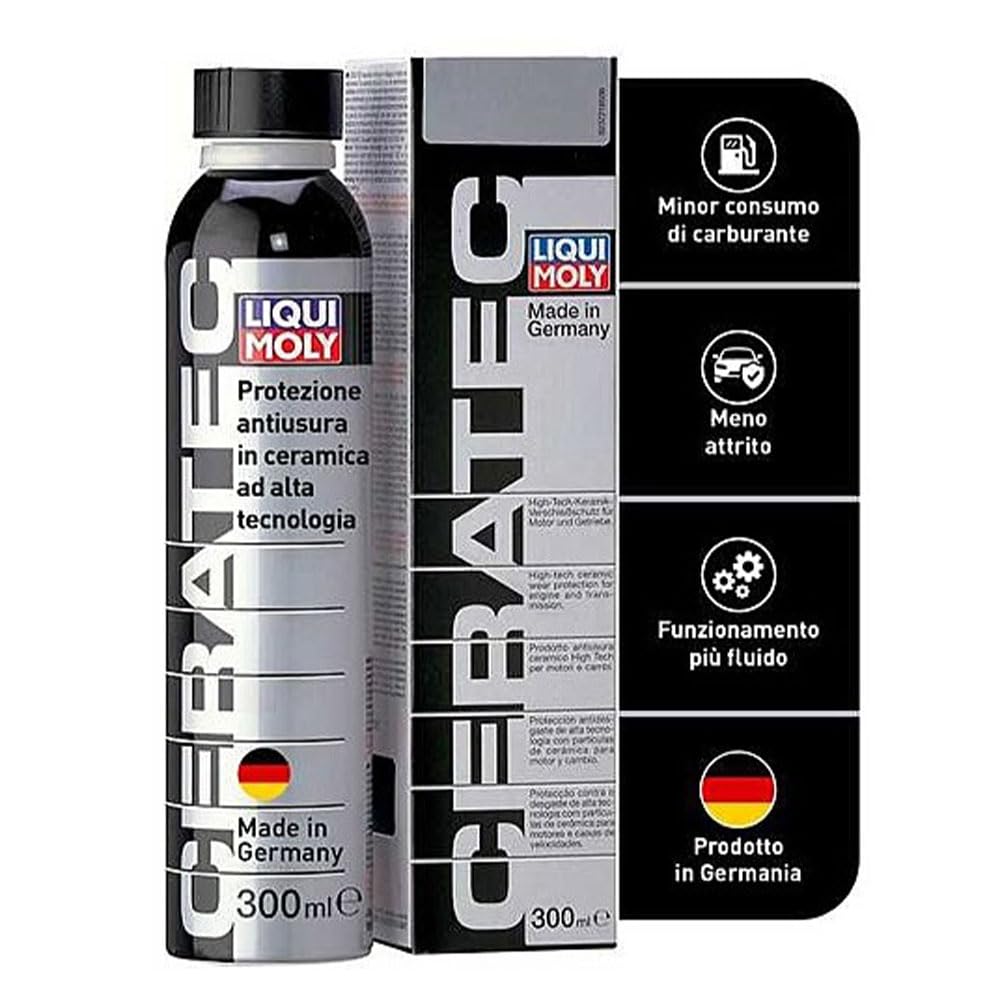 LIQUIMOLY 3721 ADDITIVO CERATEC Protezione Ceramica Olio Motore Diesel-Benzina, per Trasmissione Cambio. Riduce ATTRITO di COMPONENTI Motore. Riduce I CONSUMI di Carburante. KIT PROMO 6 PEZZI X 300 ML