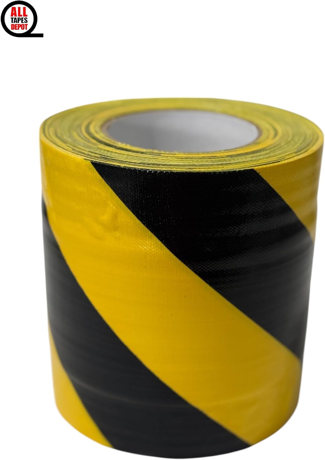 Floor Cord Cover Tape – 6” x 39 Yards, Non-Adhesive Channel for Cable Management, Black and Yellow High-Visibility, Protects Cords and Prevents Trip Hazards. Pack of 1 ROLL