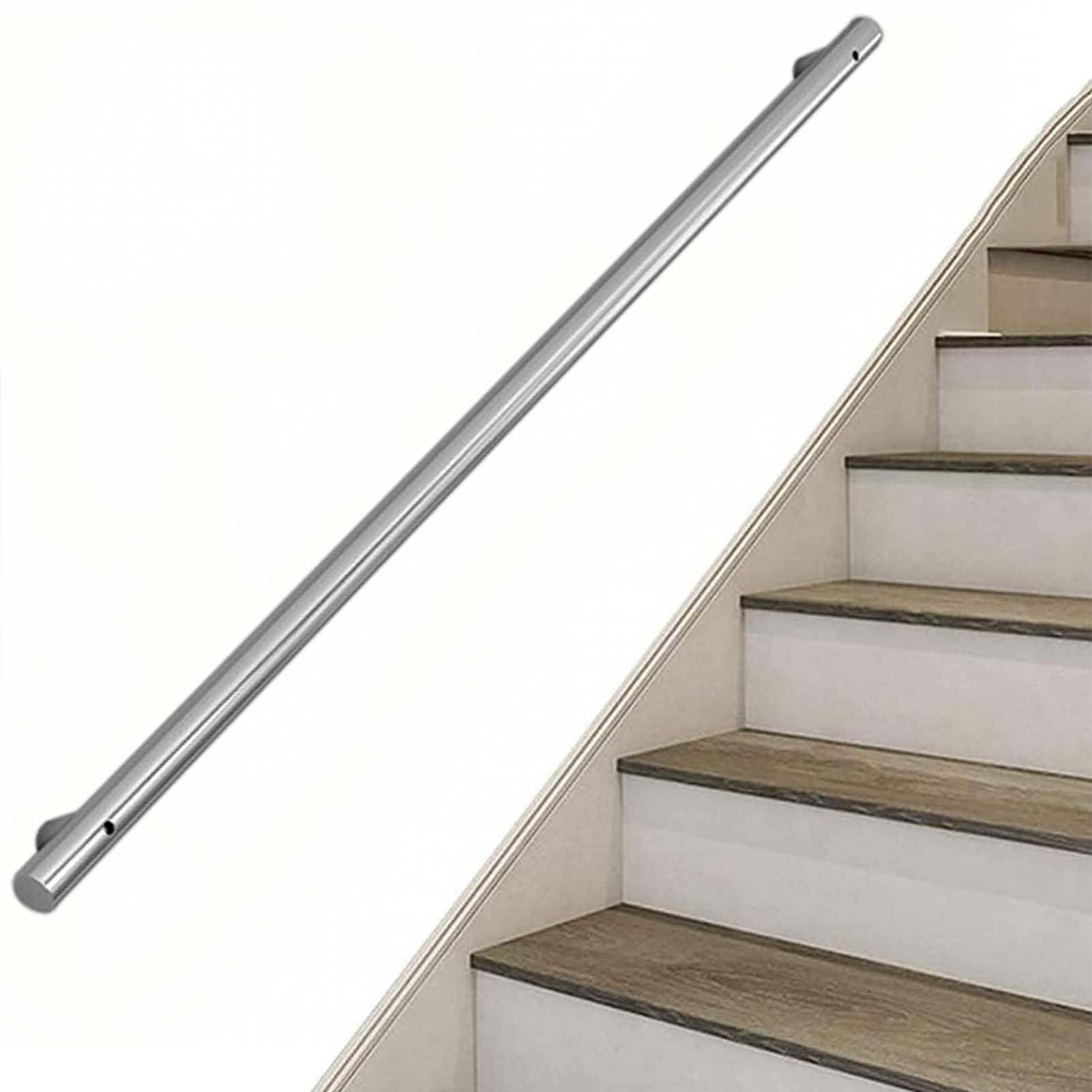 Main courante en acier inoxydable design épuré pour escalier intérieur