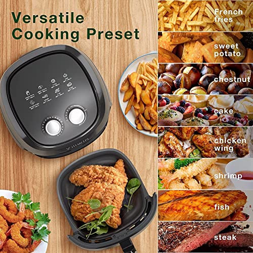 Image of Air Fryer Oven, 4.0 L Healthy Oil-Free Air Fryer, Electric Vegetable Air Fryer Easy Operation with Simple Knob Controls for Frying, Roasting, Grilling, Baking, Tray