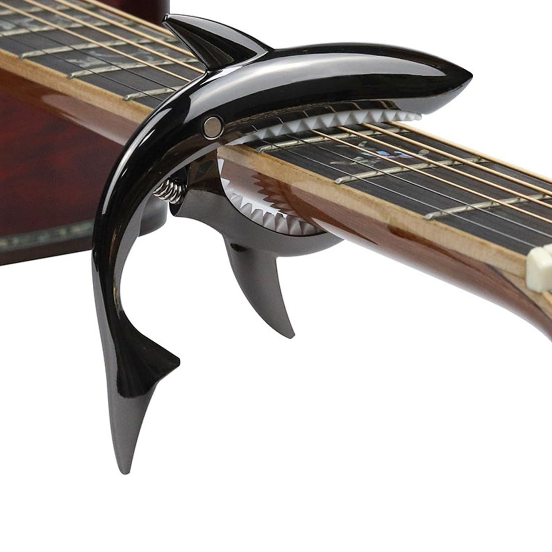 Capo Requin Pour Guitare, Capodastre de guitare en alliage de zinc Capodastre Shark, Capodastre Portable Et Léger, Pince En Métal Légère Et Agréable Au Toucher, Pour Electrique Folk Classique Ukulele