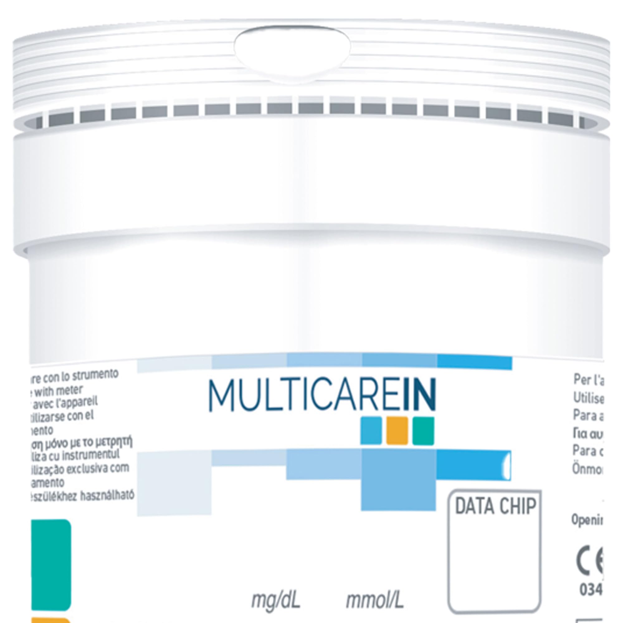 MultiCare In 24159 Strisce Colesterolo, Test Colesterolemia, per Lettore Multicare In, Biosensore con 1 Chip, 25 Strisce in Barattolo e Astuccio