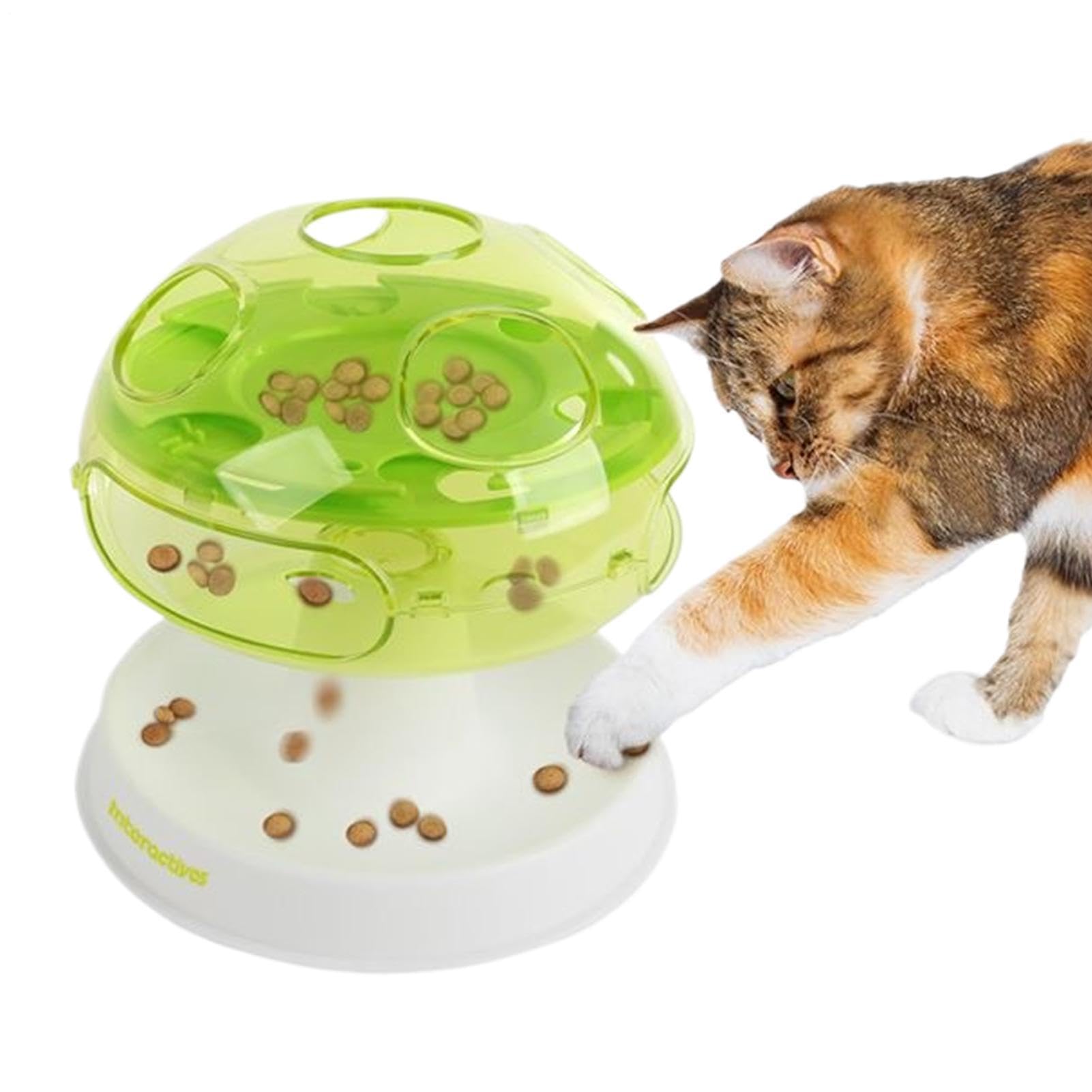 Mangiatoia Lenta per Gatti Interattivo per Snack con Funzione di | Snack Dispenser per Gatti Simulazione di Caccia per Soggiorno
