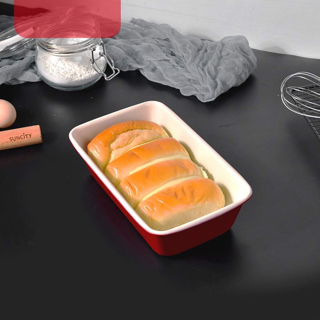 JJJ GCX- Molde para pasteles Molde para hornear Molde antiadherente para hornear Pan Rectangular chino Rojo 2 libras Horno Utensilios para hornear Hogar