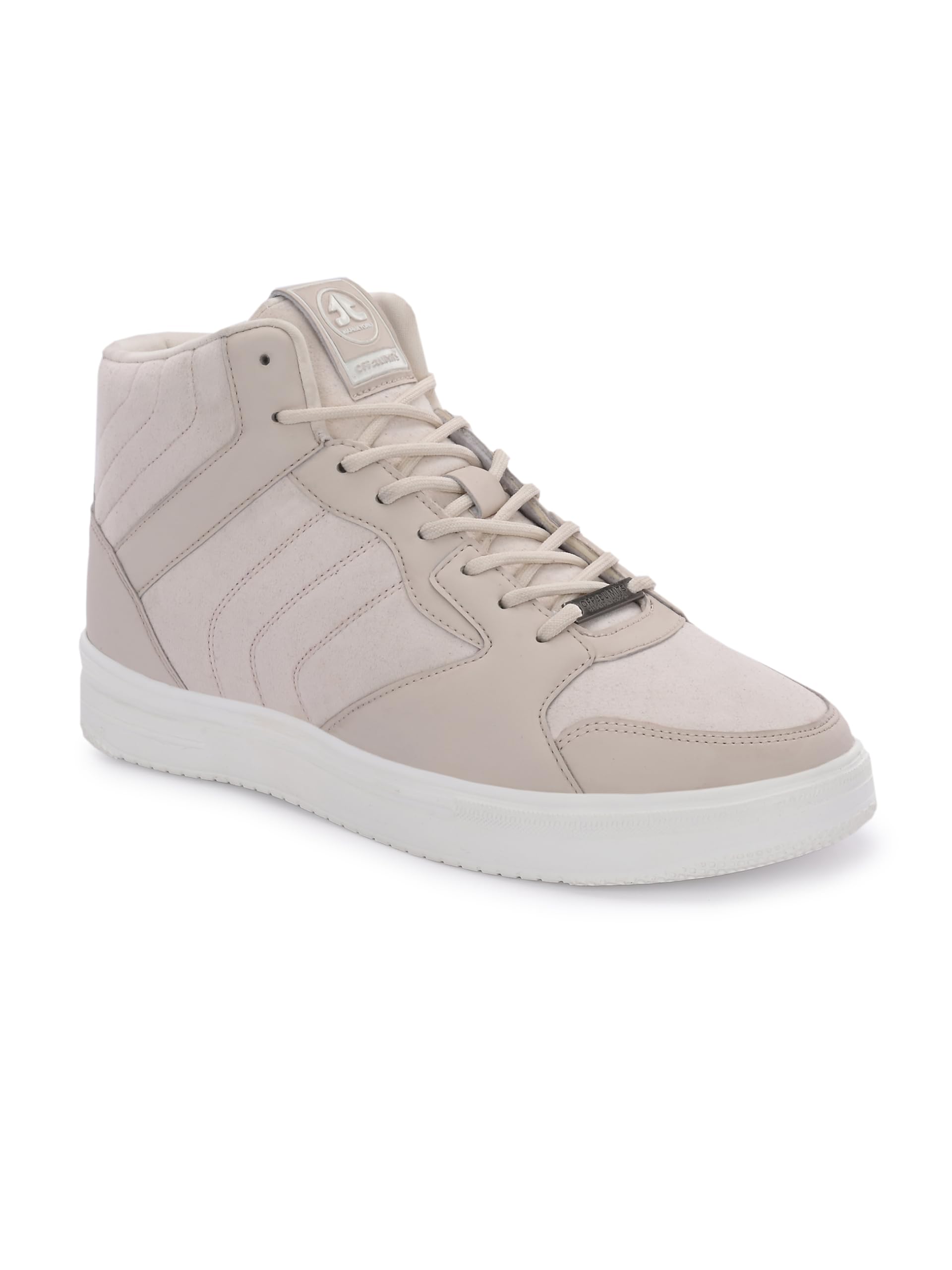 OFF LIMITS Men Torres Mid Top Casual Sneakers, Off White/White Sand, 10 UK (B0D9652C1H) Amazon Price History, Amazon Price Tracker