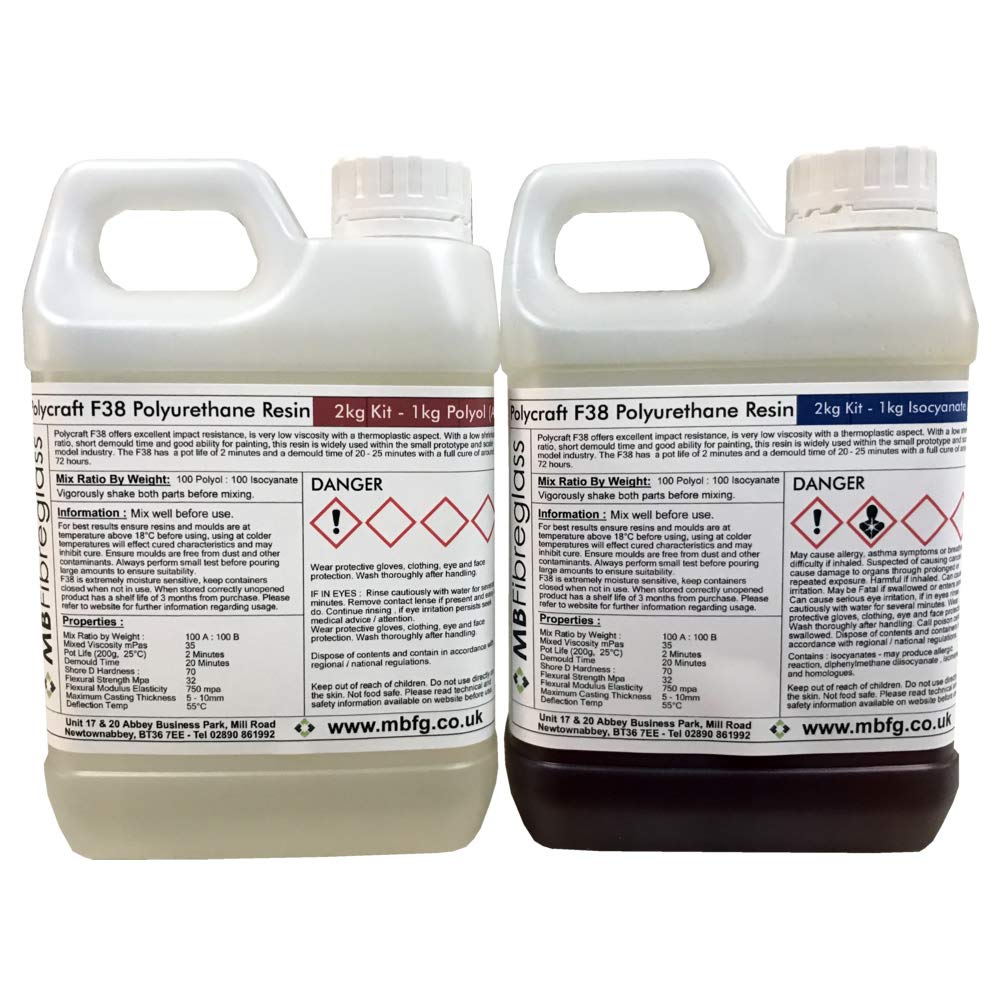 Polycraft ( Mb Fibreglass ) Polycraft F38 Fastcast Polyurethane Casting Resin - 2Kg Kit