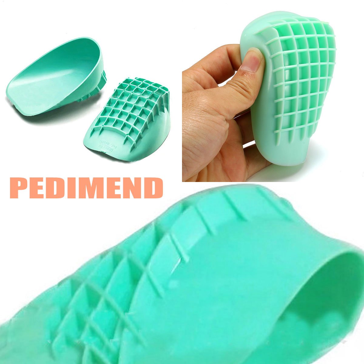 Pedimend fascite plantare solette doppio | Heavy Duty gel comfort tallone | Achille sollievo dal dolore | sperone calcaneare cura del piede imbottito per tendine tibiale posteriore e sport