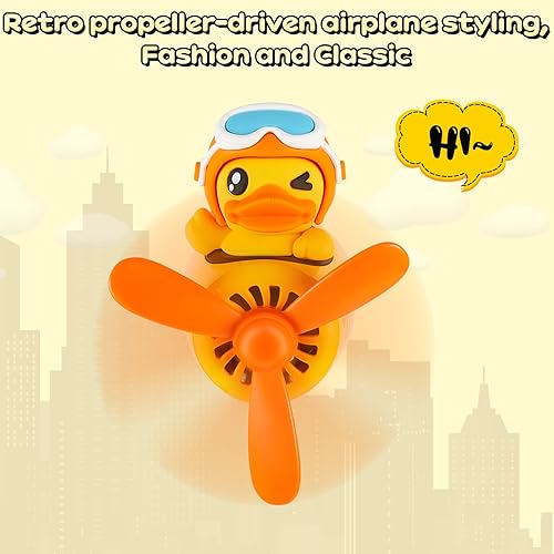 Miniatura 7 de Tallew Ambientador de aire para coche, lindo difusor de pato, hélice giratoria, salida de ventilación, ambientadores automotrices, adornos de