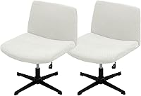 Vista 16 de Dimatic Fundas para Silla de Oficina sin Brazos Criss Cross Funda Ancha para Silla de Escritorio Funda Deslizable Elástica de Jacquard Silla Beige