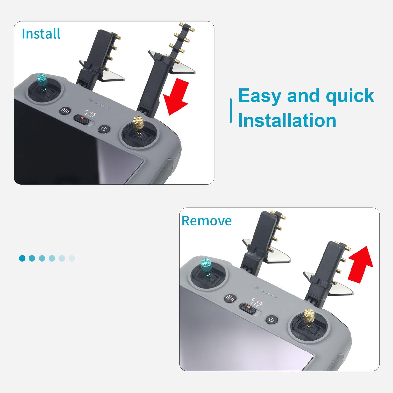 Amplificatore di segnale Yagi per antenna compatibile con DJI Mini 4 Pro/Air 3/Mavic 3 Pro Cine, i ripetitori di segnale migliorano la stabilità e la chiarezza del segnale per accessori RC 2