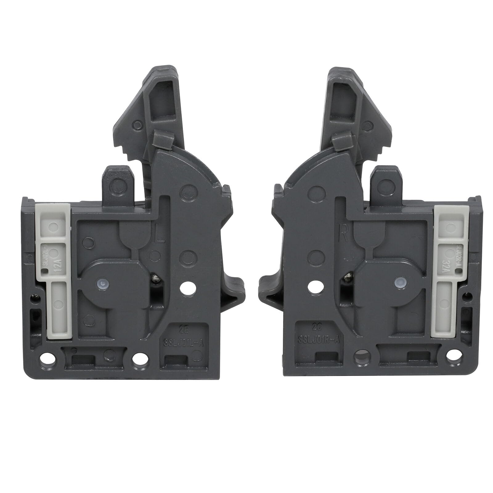 ASHMAV Pair of Undermount Drawer Slide Plastic Front Locking Device Left and Right, Black
